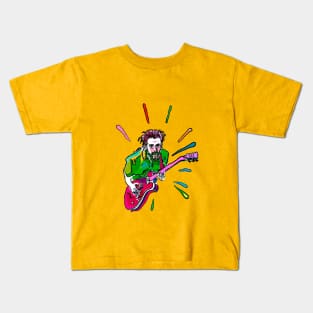 guitar player paint Kids T-Shirt